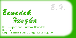 benedek huszka business card